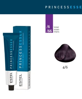 Vopsea cremă permanentă pentru păr PRINCESS ESSEX, 4/6 Şaten violet, 60 ml