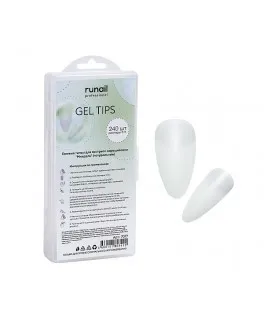 Tipse de gel Runail №7077, 240 buc 'Migdale' (naturale)