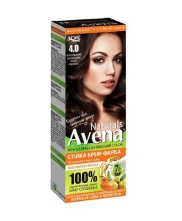 Vopsea crema permanenta pentru par Acme Avena Naturals, 4.0 Maro regal, 115 ml