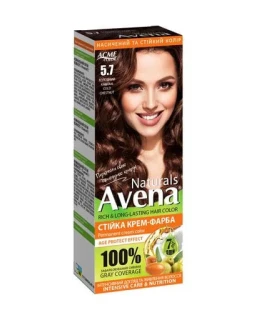 Vopsea crema permanenta pentru par Acme Avena Naturals, 5.7 Castan rece, 115 ml