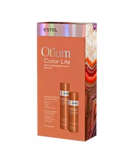 Set ingrijire pentru par vopsit ESTEL OTIUM COLOR LIFE (Șampon delicat 250 ml, Balsam-luciu 200 ml)