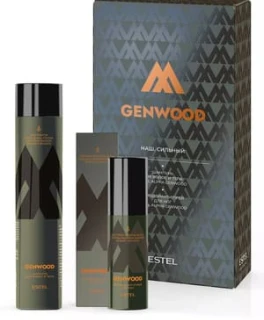 Set ESTEL ALPHA GENWOOD Strong (Sampon pentru par si corp 300 ml, Deodorant-spray pentru picioare, 100 ml)