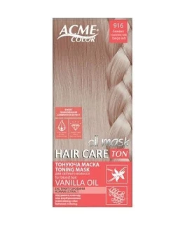 Тонирующая маска для волос Acme Color Hair Care Ton Oil Mask, 916 Бежево-пепельный, 30 мл