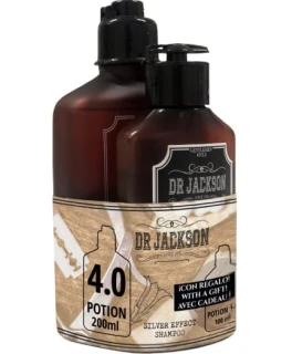 Set cadou Dr. Jackson (Sampon-gel tonifiant pentru toate tipurile de par si piele Potion 1.0 100 ml si Sampon special pentru par gri, blond si decolorat Potion 4.0, 200 ml)