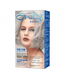 Vopsea-îngrijire pentru păr permanentă Only, 10/18 Blond deschis gri-perlat, 100 ml