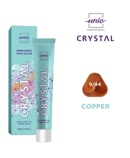 Vopsea crema pentru par Crystal Unic Professional, Blond Aramiu intens 9/44, 100 ml