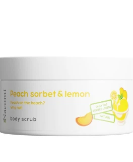 Scrub cu sorbet de piersici si aroma de lamaie pentru corp Nacomi, 100 ml