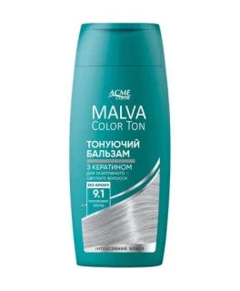 Тонирующий бальзам для осветленных и светлых волос Acme Malva Color Ton, 9.1 Платиновый блонд, 180 мл