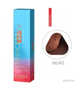 Vopsea cremă permanentă pentru păr PRINCESS ESSEX EXTRA RED, 66/43 Castaniu inchis aramiu-auriu, 60 ml