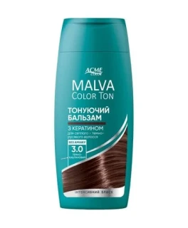 Balsam nuantator pentru par blond si blond închis Acme Malva Color Ton, 3.0 Maro închis, 180 ml