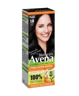 Vopsea crema permanenta pentru par Acme Avena Naturals, 1.0 Negru, 115 ml