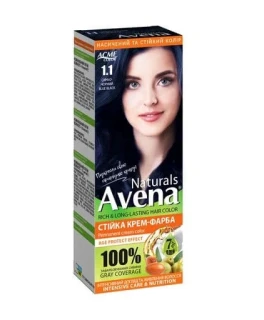 Vopsea crema permanenta pentru par Acme Avena Naturals, 1.1 Negru-albastrui, 115 ml