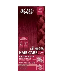 Тонирующая маска для волос Acme Color Hair Care Ton Oil Mask, 555 Винный, 30 мл