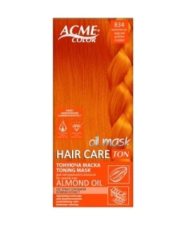 Masca nuantatoare Acme Color Hair Care Ton Oil Mask, 834 Auriu-aramiu, 30 ml