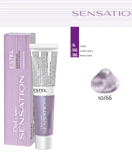 Vopsea fara amoniac pentru par DE LUXE SENSATION, 10/66 Blond deschis violet intens, 60 ml