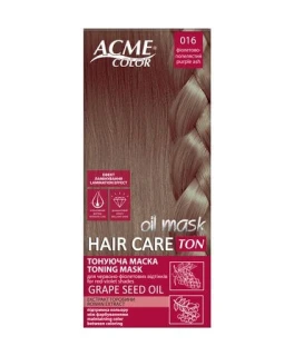 Тонирующая маска для волос Acme Color Hair Care Ton Oil Mask, 016 Фиолетово-пепельный, 30 мл