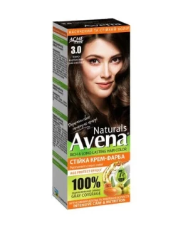 Vopsea crema permanenta pentru par Acme Avena Naturals, 3.0 Maro închis, 115 ml