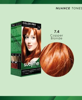 Set pentru vopsirea parului Sublime Professional, 7.4 Blond aramiu