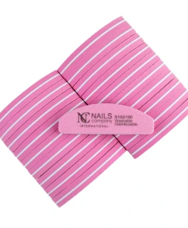 Буфер мини розовый 100/180 Nails Company, 20 шт