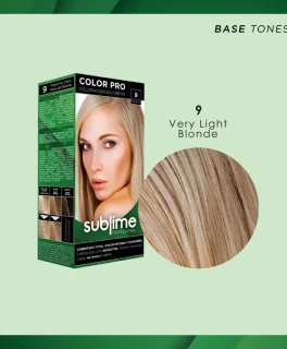 Set pentru vopsirea parului Sublime Professional, 9 Blond foarte deschis